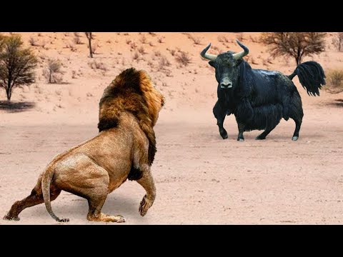 Löwen versuchen, einen Stier zu erlegen! Was dann passiert....