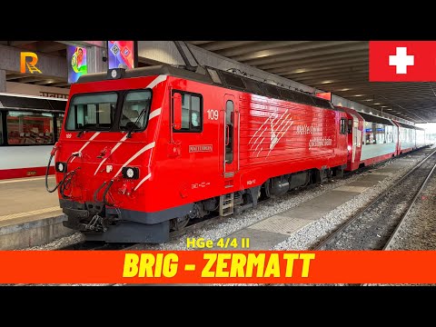 Cab Ride Glacier Express Brig - Zermatt (Matterhorn Gotthard Bahn, April 2025, Switzerland) 4K