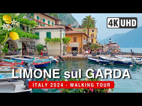 LIMONE SUL GARDA Walking Tour 4K 🍋 ITALY 2024 Lake Garda WALK