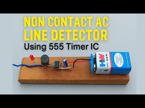 Non Contact AC Line Detector Using 555 Timer IC