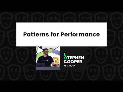 Patterns for Performance – Stephen Cooper, React Advanced 2023