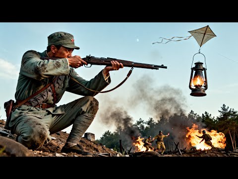 小夥僅靠一個風箏加一盞煤油燈就幹掉埋伏的日軍，大快人心！⚔️ 抗日 Kung Fu #抗日 #電影 #功夫