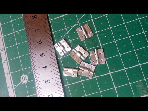 DIY Miniature Metal Hinges ||طريقه عمل مفصلات معدن مصغرة