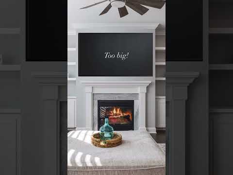What size TV is TOO big over your fireplace? #fireplace #homesweethome #interiordesign