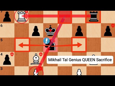 Genius Mikhail Tal Sacrifice 😱*QUEEN & BISHOPS*😱 and win🏆 the game with Brilliant tactics ♥️✅