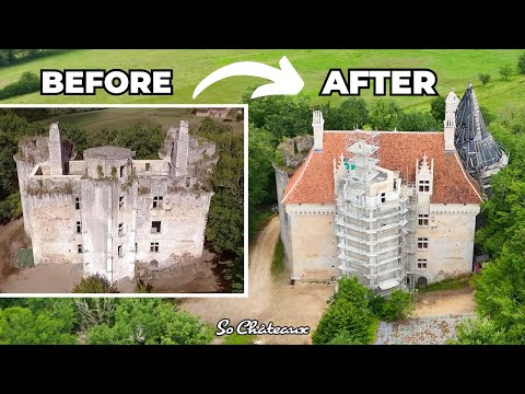 Restoration of a French Château Left in Ruins. Tour with the New Owner.