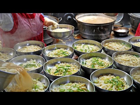 한달매출 1억이 넘는 칼국숫집! 손님 폭발! 홍두깨 칼국수 맛집 - 손칼국수, 수제비 / Handmade Noodles - Kalguksu / Korean Street Food