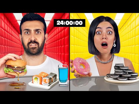 اشتباه بزرگی کردیم 😨 چالش ۲۴ ساعت با یک شکل غذا