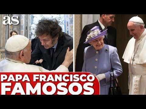 The famous people, leaders, and celebrities who visited Pope Francis: Maradona, Elizabeth II...