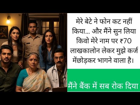 ‎“बेटे ने कॉल कट नहीं की… और मैंने सुन लिया: ‘माँ के नाम ₹70 लाख का लोन—फिर हम भागेंगे!’”