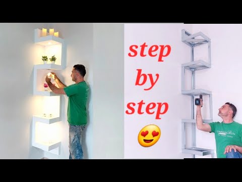 How to make a viewing angle from gypsum board with paint and lighting