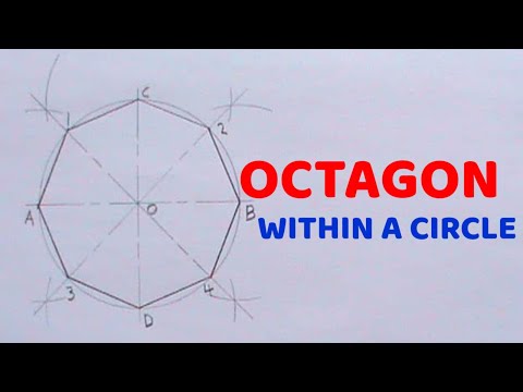 HOW TO DRAW AN OCTAGON WITHIN A GIVEN CIRCLE || Technical drawing || Basic tech