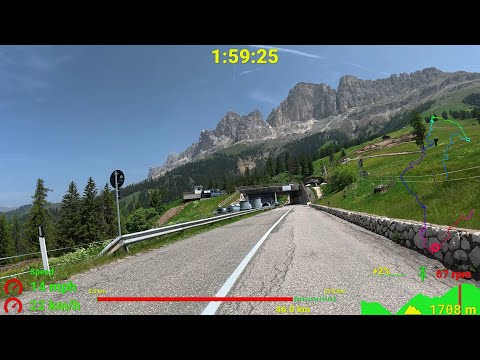 extra long Indoor Cycling Bike Workout South Tyrol Dolomites Italy Garmin 4K Video