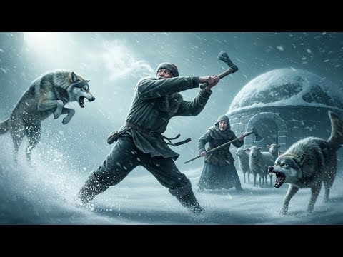 –78°C Stone Dome Day: An 80-Year-Old Couple Herd Sheep, Smoke Meat, Chop Wood, Fight Off Wolves