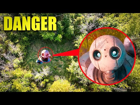 DRONE catches WILD ROBOT in REAL LIFE!! (ROZ IS HERE!)