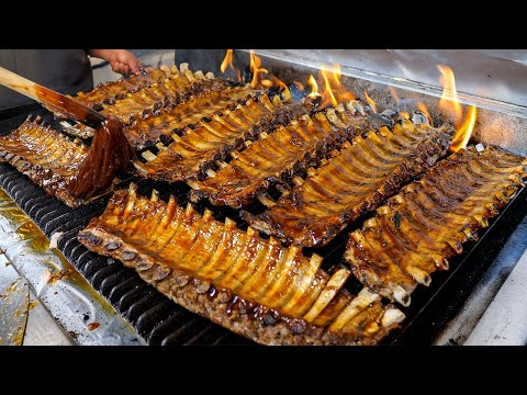 Best Baby Back Rib Shop! 3,000kg of Ribs Sold Out Monthly - Korean street food