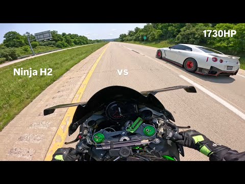 Ninja H2 VS 1,730HP ALPHA Built R35 GTR!! INSANE RACE