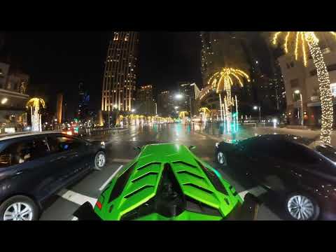 LUXURY LIFE IN DUBAI!!! LAMBORGHINI AVENTADOR SVJ DRIVEN AROUND DUBAI