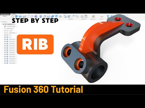 How to make a RIB in Autodesk Fusion -  Exercise 61