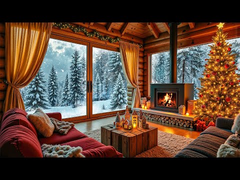 Instrumental Christmas Music With Fireplace π₯ Peaceful Christmas Ambience for Relaxation π Study