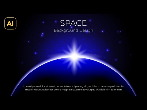 Create Space Light Background Design | Adobe Illustrator Tutorials