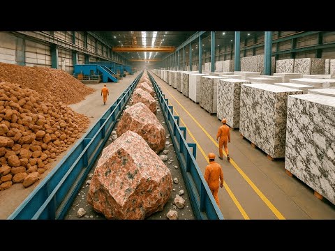 How Granite is Extracted from the Earth and Transformed into Shiny Slabs | Production Process