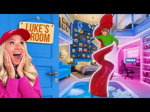 I Actually Built THIS ROOM for My Kids! (Waterslide & Secret Room)
