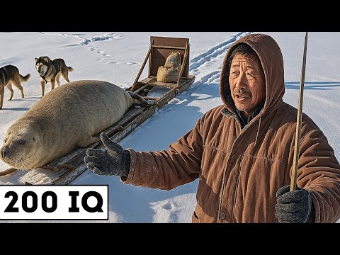 Как инуиты охотятся на тюленя весом 100 килограмм