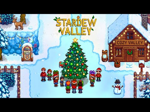 Stardew Valley Music with Winter Ambience 🎄 | Cozy Christmas Village For Studying & Sleeping