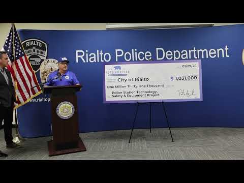 Rep. Aguilar Delivers Over $1 Million to Strengthen Public Safety and Security in Rialto