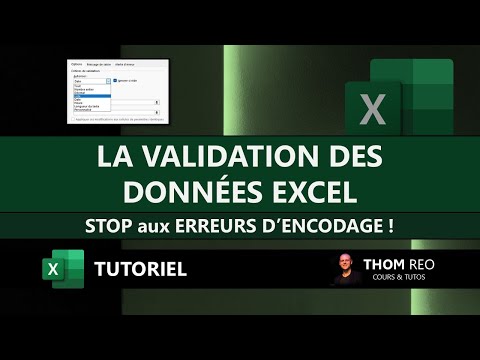 La VALIDATION des DONNÉES avec EXCEL - Créer un formulaire sans erreur d'encodage