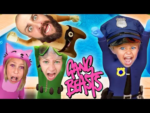 GANG BEASTS In Real Life + Family Gaming Battle
