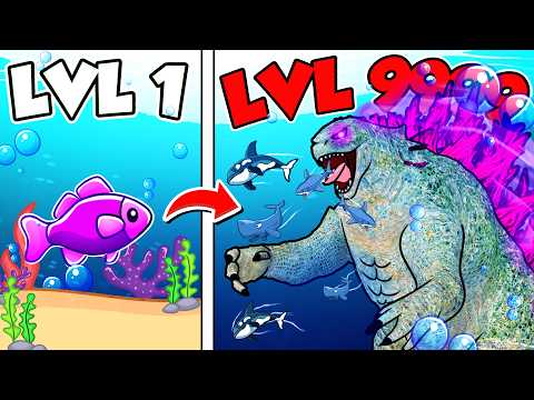 Upgrading BABY FISH to GODZILLA in Fish Feed and Grow