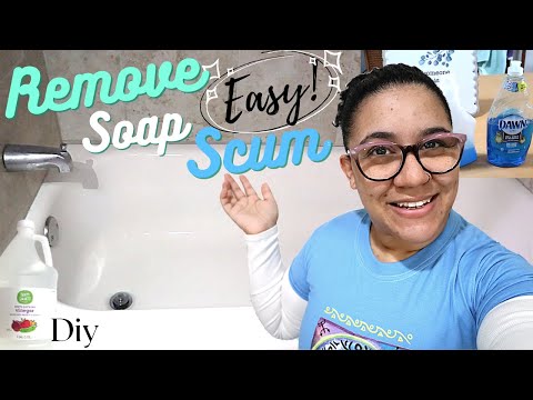 Easy! How To REMOVE & CLEAN Soap Scum From Tub 🛁