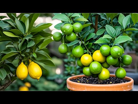 TECHNIQUE; using beer to grow trees you can see the strong growth of lemon trees