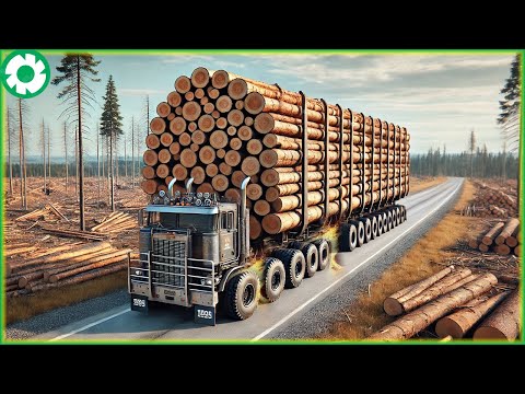 Transporting Giant Logs This Way - Biggest Heavy Equipment Machines | AgricultureTechnology