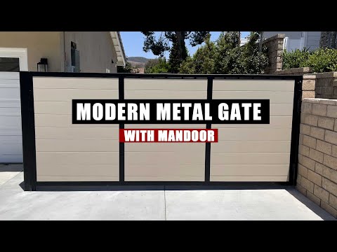 Modern Metal Gate with Mandoor | JIMBO'S GARAGE