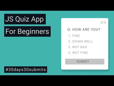 Build A Quiz App With JavaScript | Mini Project For Beginners