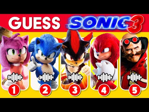 Guess The Sonic the Hedgehog 3 Characters by Voices 🎬🦔💙 Sonic the Hedgehog 3 Movie Quiz |  fastQuiz