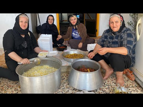  Village Life in Iran – Cooking 20 kg of Rice & Chicken for the Villagers