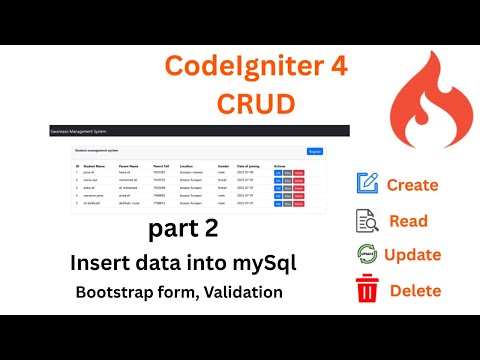 #2 How to Insert Data into MySQL with CodeIgniter 4 and Bootstrap Form Validation