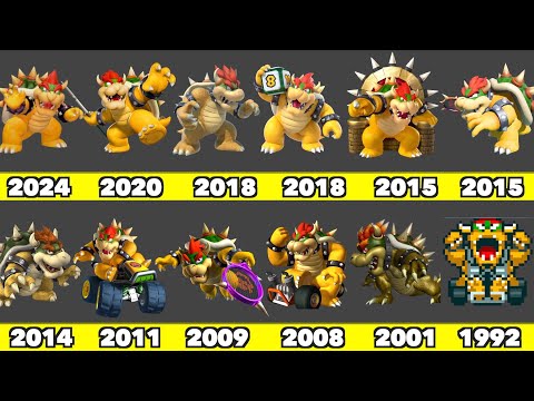 Evolution of Bowser Winning Animation Game Graphics In Nintendo Games (1992-2024)
