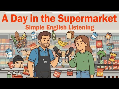 A Day in the Supermarket | Easy English Listening Practice 🎧 | Easy Conversation for Beginners