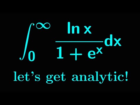 ONE OF THE COOLEST INTEGRALS EVER!!! int ln(x)/(1+e^x) from 0 to infty