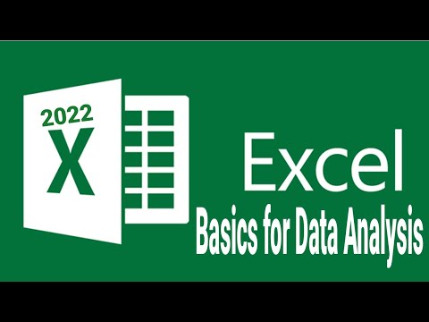 Excel Basics for Data Analysis full Tutorial 2022