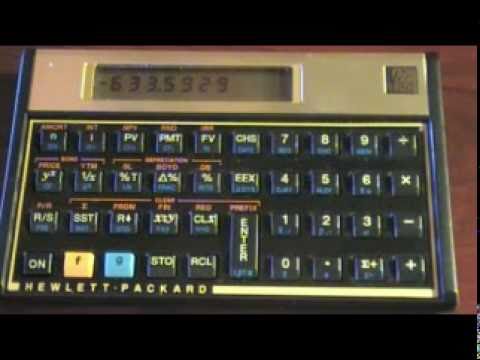 Time value of money calculations using the HP 12C calculator - part 1