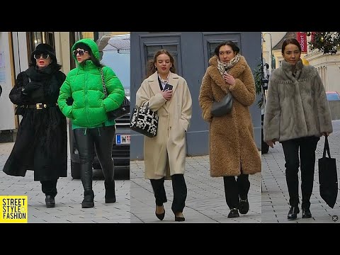 FASHIONABLE AND ELEGANT CLOTHES IN VIENNA  MANY IDEAS FOR YOU  STREET STYLE VIENNA, WINTER 2°C 2026