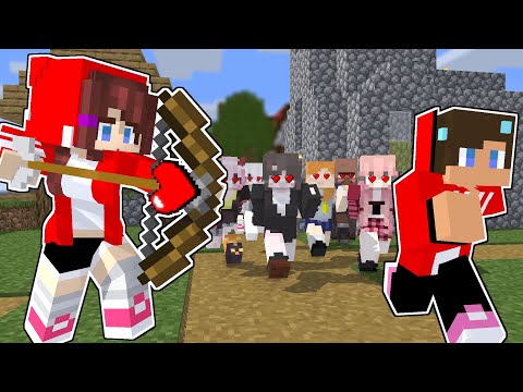 MAIZEN :JJ is so popular that many girls chase him! ?- Minecraft Animation JJ & Mikey