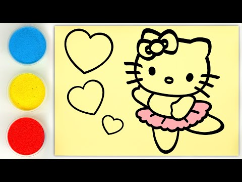 Sand painting dancing Hello Kitty + more kids videos