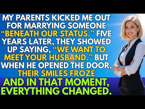 My parents kicked me out for marrying "beneath our status." Years later they met my husband, and...